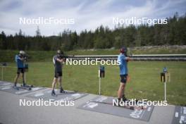 18.06.2024, Correncon-en-Vercors, France (FRA): Eric Perrot (FRA), Quentin Fillon Maillet (FRA), (l-r) - Biathlon summer training, Correncon-en-Vercors (FRA). www.nordicfocus.com. © Joly/NordicFocus. Every downloaded picture is fee-liable.