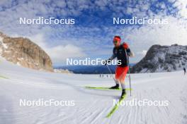 14.10.2024, Ramsau am Dachstein, Austria (AUT): Joscha Burkhalter (SUI) - Biathlon summer training, Dachsteinglacier, Ramsau am Dachstein (AUT). www.nordicfocus.com. © Manzoni/NordicFocus. Every downloaded picture is fee-liable.