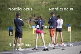 18.06.2024, Correncon-en-Vercors, France (FRA): Lisa Siberchicot (FRA), Leonie Jeannier (FRA), (l-r) - Biathlon summer training, Correncon-en-Vercors (FRA). www.nordicfocus.com. © Joly/NordicFocus. Every downloaded picture is fee-liable.