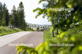 19.06.2024, Lavaze, Italy (ITA): Didier Bionaz (ITA), Elia Zeni (ITA), (l-r)  - Biathlon summer training, Lavaze (ITA). www.nordicfocus.com. © Vanzetta/NordicFocus. Every downloaded picture is fee-liable.