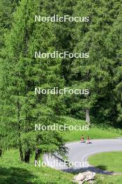 27.06.2024, Juf, Switzerland (SUI): Aita Gasparin (SUI), Elisa Gasparin (SUI), (l-r) - Biathlon summer training, Juf (SUI). www.nordicfocus.com. © Manzoni/NordicFocus. Every downloaded picture is fee-liable.