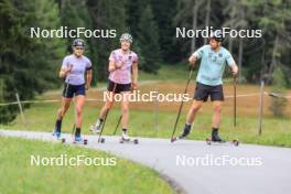 05.09.2024, Lenzerheide, Switzerland (SUI): Juni Arnekleiv (NOR), Maren Kirkeeide (NOR), (l-r) - Biathlon summer training, Lenzerheide (SUI). www.nordicfocus.com. © Manzoni/NordicFocus. Every downloaded picture is fee-liable.