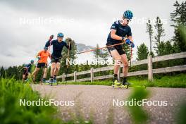 15.06.2024, Lavaze, Italy (ITA): Malte Stefansson (SWE), Viktor Brandt (SWE), Jesper Nelin (SWE), Martin Ponsiluoma (SWE), (l-r)  - Biathlon summer training, Lavaze (ITA). www.nordicfocus.com. © Barbieri/NordicFocus. Every downloaded picture is fee-liable.