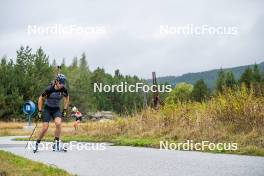 20.09.2024, Font-Romeu, France (FRA): Sam Parmantier (BEL) - Biathlon summer training, Font-Romeu (FRA). www.nordicfocus.com. © Authamayou/NordicFocus. Every downloaded picture is fee-liable.