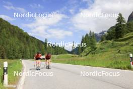 27.06.2024, Juf, Switzerland (SUI): Aita Gasparin (SUI), Elisa Gasparin (SUI), (l-r) - Biathlon summer training, Juf (SUI). www.nordicfocus.com. © Manzoni/NordicFocus. Every downloaded picture is fee-liable.