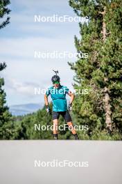 17.08.2024, Font-Romeu, France (FRA): Flavio Guy (FRA) - Biathlon summer training, Font-Romeu (FRA). www.nordicfocus.com. © Authamayou/NordicFocus. Every downloaded picture is fee-liable.