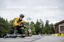 20.09.2024, Font-Romeu, France (FRA): Marine Debloem (BEL) - Biathlon summer training, Font-Romeu (FRA). www.nordicfocus.com. © Authamayou/NordicFocus. Every downloaded picture is fee-liable.