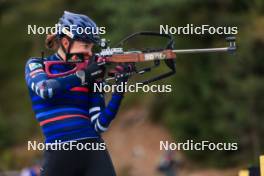 11.10.2024, Ramsau am Dachstein, Austria (AUT): Lou Jeanmonnot (FRA) - Biathlon summer training, Dachsteinglacier, Ramsau am Dachstein (AUT). www.nordicfocus.com. © Manzoni/NordicFocus. Every downloaded picture is fee-liable.