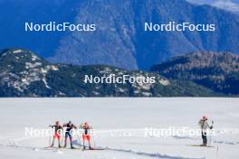 14.10.2024, Ramsau am Dachstein, Austria (AUT): Lea Meier (SUI), Lisa Theresa Hauser (AUT), Amy Baserga (SUI), (l-r) - Biathlon summer training, Dachsteinglacier, Ramsau am Dachstein (AUT). www.nordicfocus.com. © Manzoni/NordicFocus. Every downloaded picture is fee-liable.