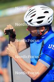 18.07.2024, Lenzerheide, Switzerland (SUI): Maxime Germain (USA) - Biathlon summer training, Lenzerheide (SUI). www.nordicfocus.com. © Manzoni/NordicFocus. Every downloaded picture is fee-liable.