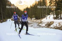 06.11.2024, Davos, Switzerland (SUI): Niklas Hartweg (SUI), Sebastian Stalder (SUI), (l-r) - Biathlon training, snowfarming track, Davos (SUI). www.nordicfocus.com. © Manzoni/NordicFocus. Every downloaded picture is fee-liable.