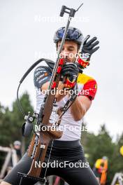 20.09.2024, Font-Romeu, France (FRA): César Beauvais (BEL) - Biathlon summer training, Font-Romeu (FRA). www.nordicfocus.com. © Authamayou/NordicFocus. Every downloaded picture is fee-liable.