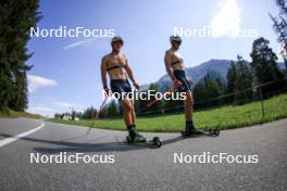 15.07.2024, Lenzerheide, Switzerland (SUI): Nikolas Burkhart (USA), Vaclav Cervenka (USA), (l-r) - Biathlon summer training, Lenzerheide (SUI). www.nordicfocus.com. © Manzoni/NordicFocus. Every downloaded picture is fee-liable.