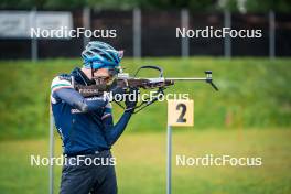 27.09.2024, Lavaze, Italy (ITA): Lukas Hofer (ITA) - Biathlon summer training, Lavaze (ITA). www.nordicfocus.com. © Barbieri/NordicFocus. Every downloaded picture is fee-liable.