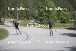 18.06.2024, Correncon-en-Vercors, France (FRA): Remi Broutier (FRA), Theo Guiraud Poillot (FRA), (l-r) - Biathlon summer training, Correncon-en-Vercors (FRA). www.nordicfocus.com. © Joly/NordicFocus. Every downloaded picture is fee-liable.