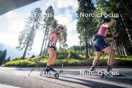 06.08.2024, Lavaze, Italy (ITA): Lisa Osl (AUT), Lara Wagner (AUT), (l-r)  - Biathlon summer training, Lavaze (ITA). www.nordicfocus.com. © Barbieri/NordicFocus. Every downloaded picture is fee-liable.