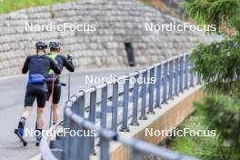 27.06.2024, Juf, Switzerland (SUI): Gion Stalder (SUI), Sebastian Stalder (SUI), (l-r) - Biathlon summer training, Juf (SUI). www.nordicfocus.com. © Manzoni/NordicFocus. Every downloaded picture is fee-liable.