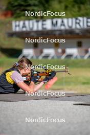 29.08.2024, Bessans, France (FRA): Justine Braisaz-Bouchet (FRA) - Biathlon summer training, Bessans (FRA). www.nordicfocus.com. © Authamayou/NordicFocus. Every downloaded picture is fee-liable.