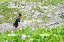 19.06.2024, Tignes, France (FRA): Lou Jeanmonnot (FRA) - Biathlon summer training, Tignes (FRA). www.nordicfocus.com. © Authamayou/NordicFocus. Every downloaded picture is fee-liable.