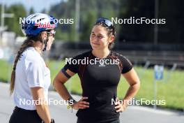 27.08.2024, Martell, Italy (ITA): Dorothea Wierer (ITA), Dunja Zdouc (AUT), (l-r) - Biathlon summer training, Martell (ITA). www.nordicfocus.com. © Vanzetta/NordicFocus. Every downloaded picture is fee-liable.