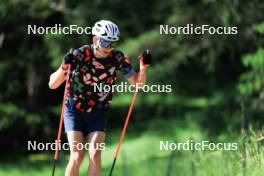 15.07.2024, Lenzerheide, Switzerland (SUI): Maxime Germain (USA) - Biathlon summer training, Lenzerheide (SUI). www.nordicfocus.com. © Manzoni/NordicFocus. Every downloaded picture is fee-liable.