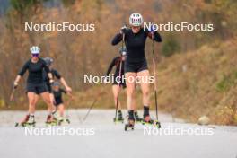 13.10.2024, Ramsau am Dachstein, Austria (AUT): Lena Haecki-Gross (SUI), Lea Meier (SUI), Lisa Theresa Hauser (AUT), Amy Baserga (SUI), (l-r) - Biathlon summer training, Ramsau am Dachstein (AUT). www.nordicfocus.com. © Manzoni/NordicFocus. Every downloaded picture is fee-liable.