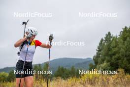 20.09.2024, Font-Romeu, France (FRA): Maya Cloetens (BEL) - Biathlon summer training, Font-Romeu (FRA). www.nordicfocus.com. © Authamayou/NordicFocus. Every downloaded picture is fee-liable.