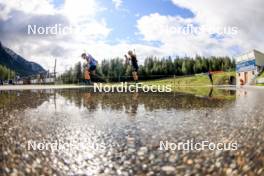 10.09.2024, Lenzerheide, Switzerland (SUI): Vitalii Mandzyn (UKR), Taras Lesiuk (UKR), (l-r) - Biathlon summer training, Lenzerheide (SUI). www.nordicfocus.com. © Manzoni/NordicFocus. Every downloaded picture is fee-liable.