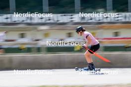 28.08.2024, Bessans, France (FRA): Julia Simon (FRA) - Biathlon summer training, Bessans (FRA). www.nordicfocus.com. © Authamayou/NordicFocus. Every downloaded picture is fee-liable.