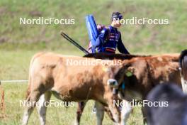 15.09.2024, Lenzerheide, Switzerland (SUI): Eric Perrot (FRA) - Sommer Nordic Event 2024, Sommer Biathlon Cup, Lenzerheide (SUI). www.nordicfocus.com. © Manzoni/NordicFocus. Every downloaded picture is fee-liable.