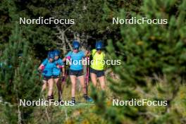 02.09.2024, Font-Romeu, France (FRA): Anna Karin Heijdenberg (SWE), Ella Halvarsson (SWE), Elvira Oeberg (SWE), Hanna Oeberg (SWE), (l-r) - Biathlon summer training, Font-Romeu (FRA). www.nordicfocus.com. © Authamayou/NordicFocus. Every downloaded picture is fee-liable.