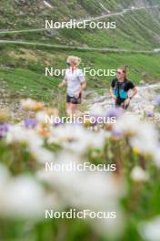 19.06.2024, Tignes, France (FRA): Sophie Chauveau (FRA), Mélissa Gal (FRA), (l-r) - Biathlon summer training, Tignes (FRA). www.nordicfocus.com. © Authamayou/NordicFocus. Every downloaded picture is fee-liable.