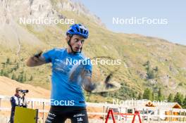 29.08.2024, Bessans, France (FRA): Oscar Lombardot (FRA) - Biathlon summer training, Bessans (FRA). www.nordicfocus.com. © Authamayou/NordicFocus. Every downloaded picture is fee-liable.