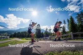 06.08.2024, Lavaze, Italy (ITA): Tamara Steiner (AUT), Lea Rothschopf (AUT), (l-r)  - Biathlon summer training, Lavaze (ITA). www.nordicfocus.com. © Barbieri/NordicFocus. Every downloaded picture is fee-liable.