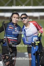 18.06.2024, Correncon-en-Vercors, France (FRA): Camille Bened (FRA), Leonie Jeannier (FRA), (l-r) - Biathlon summer training, Correncon-en-Vercors (FRA). www.nordicfocus.com. © Joly/NordicFocus. Every downloaded picture is fee-liable.