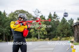 20.09.2024, Font-Romeu, France (FRA): Florent Claude (BEL) - Biathlon summer training, Font-Romeu (FRA). www.nordicfocus.com. © Authamayou/NordicFocus. Every downloaded picture is fee-liable.