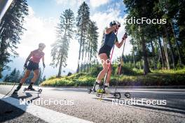 06.08.2024, Lavaze, Italy (ITA): Anna Gandler (AUT), Anna Andexer (AUT), (l-r)  - Biathlon summer training, Lavaze (ITA). www.nordicfocus.com. © Barbieri/NordicFocus. Every downloaded picture is fee-liable.