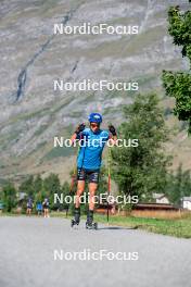 29.08.2024, Bessans, France (FRA): Oscar Lombardot (FRA) - Biathlon summer training, Bessans (FRA). www.nordicfocus.com. © Authamayou/NordicFocus. Every downloaded picture is fee-liable.