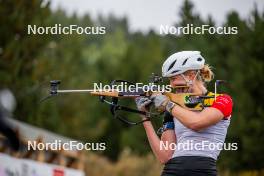 20.09.2024, Font-Romeu, France (FRA): Maya Cloetens (BEL) - Biathlon summer training, Font-Romeu (FRA). www.nordicfocus.com. © Authamayou/NordicFocus. Every downloaded picture is fee-liable.