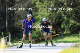 18.07.2024, Lenzerheide, Switzerland (SUI): Vaclav Cervenka (USA), Bjorn Westervelt (USA), (l-r) - Biathlon summer training, Lenzerheide (SUI). www.nordicfocus.com. © Manzoni/NordicFocus. Every downloaded picture is fee-liable.