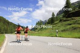 27.06.2024, Juf, Switzerland (SUI): Aita Gasparin (SUI), Elisa Gasparin (SUI), (l-r) - Biathlon summer training, Juf (SUI). www.nordicfocus.com. © Manzoni/NordicFocus. Every downloaded picture is fee-liable.