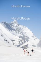 19.06.2024, Tignes, France (FRA): Flora Dolci (FRA), Lou Jeanmonnot (FRA), (l-r) - Biathlon summer training, Tignes (FRA). www.nordicfocus.com. © Authamayou/NordicFocus. Every downloaded picture is fee-liable.