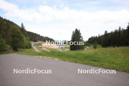 12.06.2024, Premanon, France (FRA): Event Feature: Overview over the stadium les Tuffes - Biathlon summer training, Premanon (FRA). www.nordicfocus.com. © Manzoni/NordicFocus. Every downloaded picture is fee-liable.