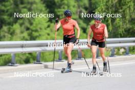 27.06.2024, Juf, Switzerland (SUI): Aita Gasparin (SUI), Elisa Gasparin (SUI), (l-r) - Biathlon summer training, Juf (SUI). www.nordicfocus.com. © Manzoni/NordicFocus. Every downloaded picture is fee-liable.