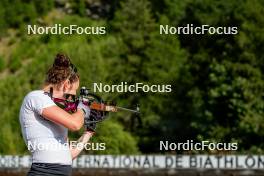 29.08.2024, Bessans, France (FRA): Lou Jeanmonnot (FRA) - Biathlon summer training, Bessans (FRA). www.nordicfocus.com. © Authamayou/NordicFocus. Every downloaded picture is fee-liable.