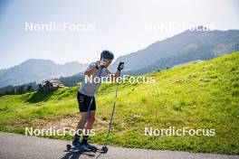 31.07.2024, Lavaze, Italy (ITA): Antonin Guigonnat (FRA) - Biathlon summer training, Lavaze (ITA). www.nordicfocus.com. © Barbieri/NordicFocus. Every downloaded picture is fee-liable.