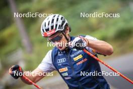 26.08.2024, Martell, Italy (ITA): Tommaso Giacomel (ITA) - Biathlon summer training, Martell (ITA). www.nordicfocus.com. © Vanzetta/NordicFocus. Every downloaded picture is fee-liable.