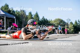 17.08.2024, Font-Romeu, France (FRA): Eva Laine (FRA) - Biathlon summer training, Font-Romeu (FRA). www.nordicfocus.com. © Authamayou/NordicFocus. Every downloaded picture is fee-liable.