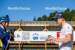 05.09.2024, Font-Romeu, France (FRA): Johannes Lukas (GER), Coach Team Sweden - Biathlon summer training, Font-Romeu (FRA). www.nordicfocus.com. © Authamayou/NordicFocus. Every downloaded picture is fee-liable.