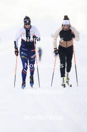 11.10.2024, Ramsau am Dachstein, Austria (AUT): Julia Simon (FRA), Oceane Michelon (FRA), (l-r) - Biathlon summer training, Ramsau am Dachstein (AUT). www.nordicfocus.com. © Manzoni/NordicFocus. Every downloaded picture is fee-liable.